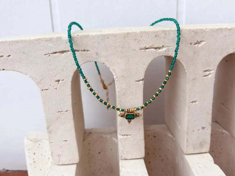 Green Onyx Talisman Necklace