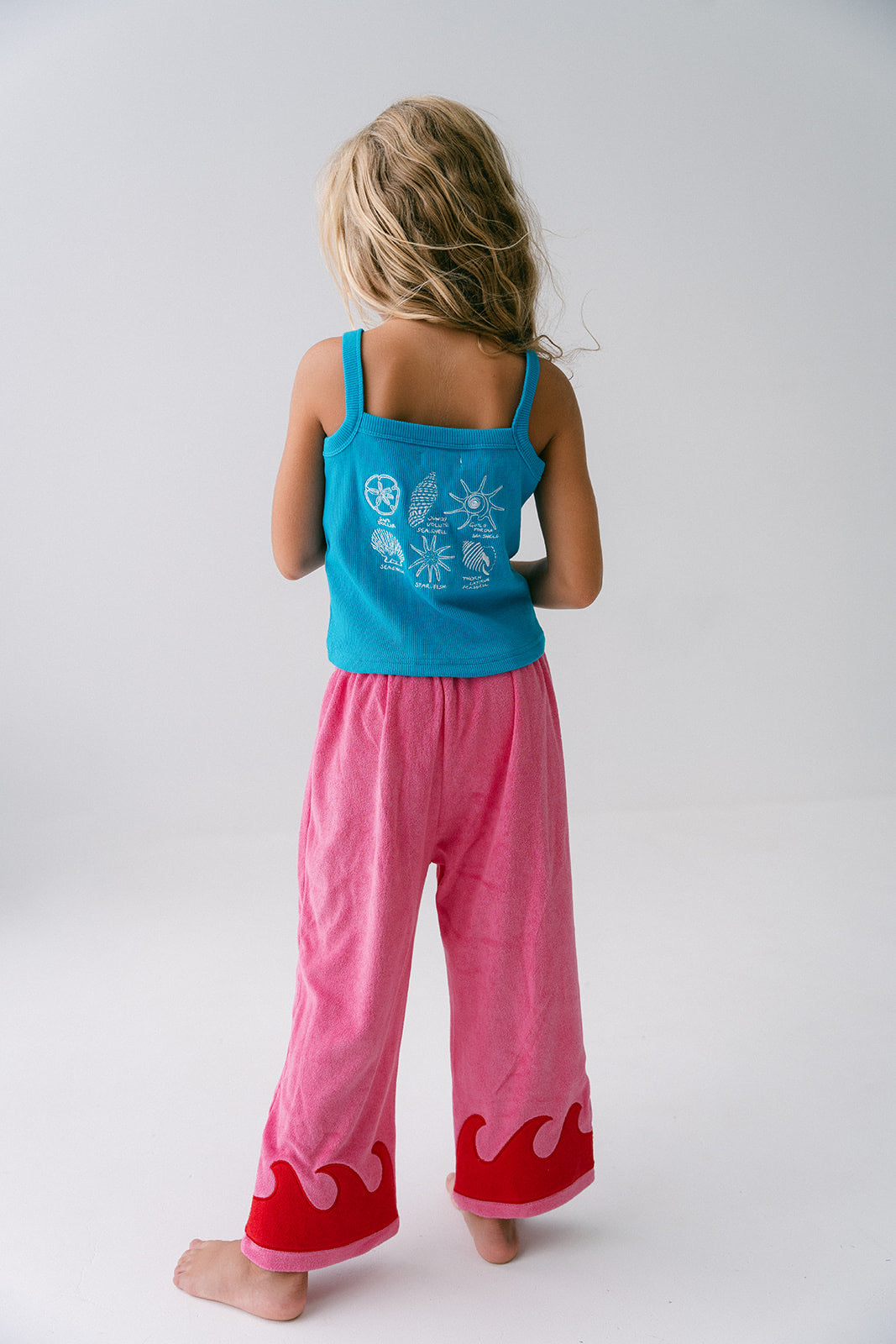 Spicy Dugong Kids Wavy Terry Pants Pink