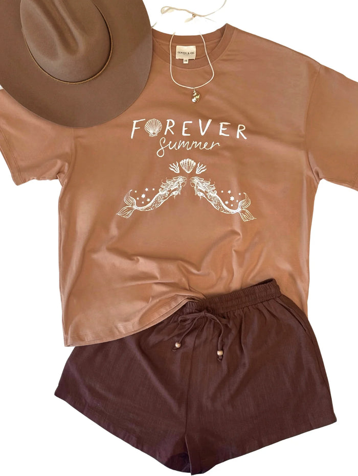 Forever Summer Oversized Tee Toffee