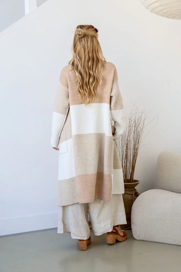 Camilla Knitted Cardigan - Natural Camel