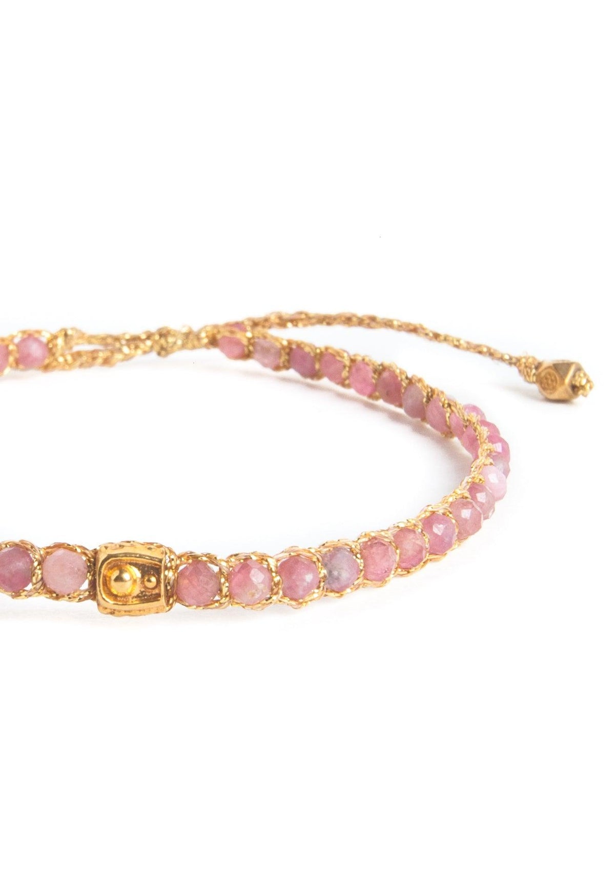 Pink Tourmaline Crystal Bracelet | Gold: 18K Gold