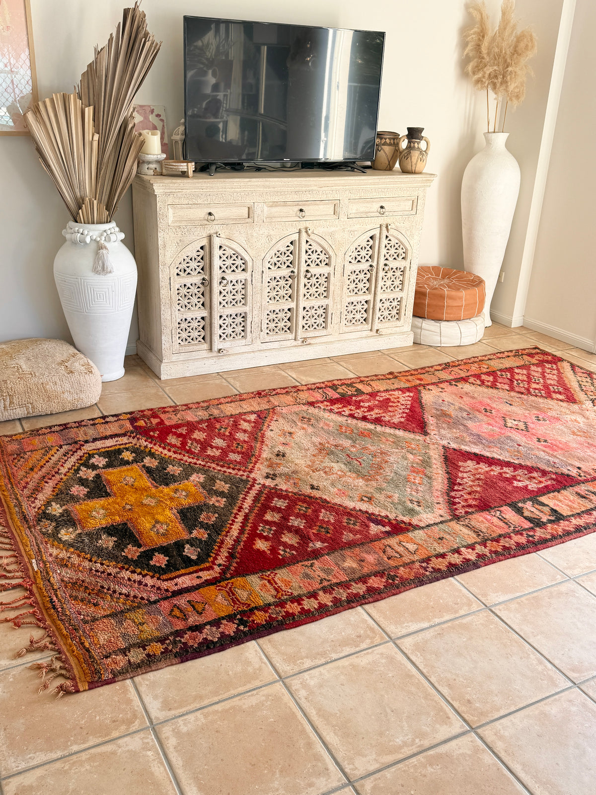 Moroccan Vintage  Rug  “Zephyra" 316 x 172