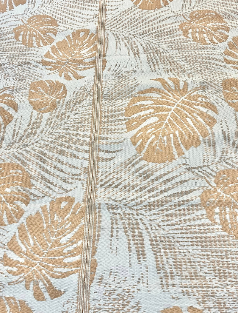 Recycled Outdoor Mat 3  Palm Fern ~ Small 1.8 x 1.8
