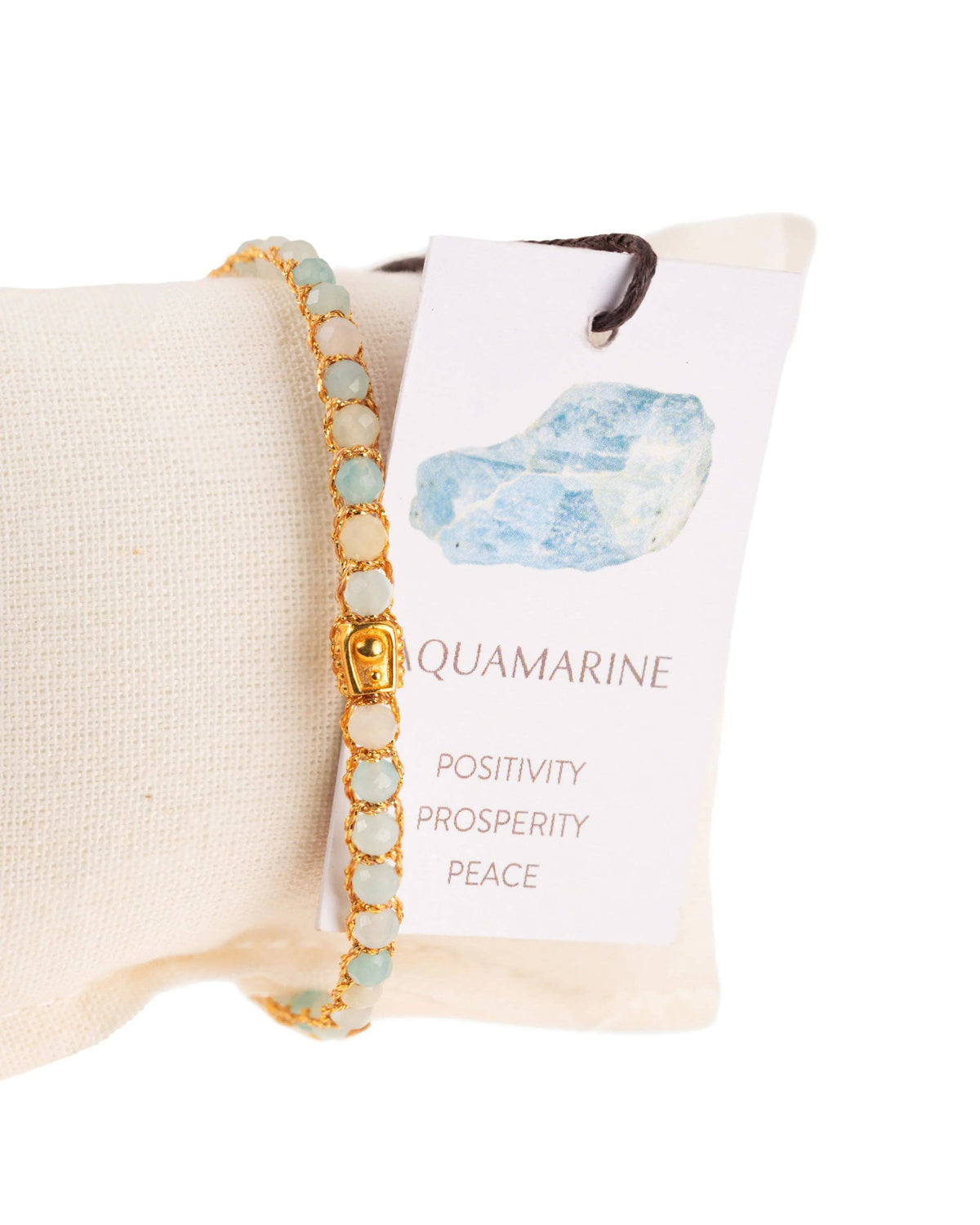 Aquamarine Crystal Bracelet | Gold: 18K Gold