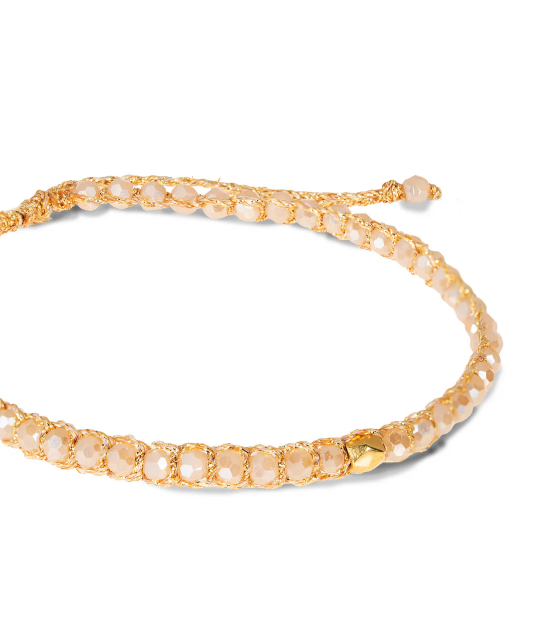 Glass Champagne Crystal Bracelet | Gold: 18K Gold