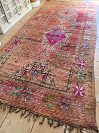 Moroccan Vintage Rug “Daisy” 382 x 191