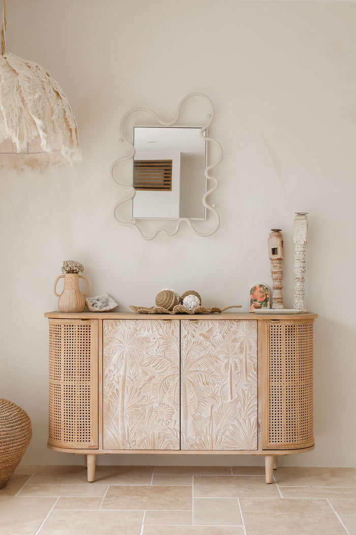 Buffet Les Palmas Carved Rattan & Wood