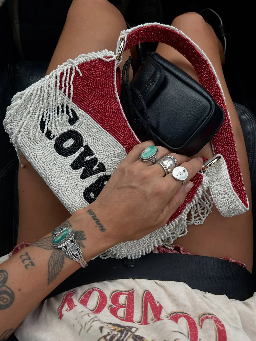 Cowgirl Tassel Beaded Bag