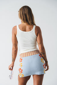 Knitted Hibiscus Skort Purple