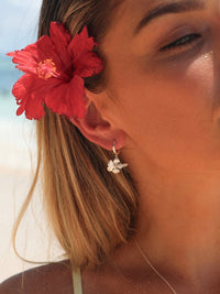 Hibiscus Hoop Sterling Silver