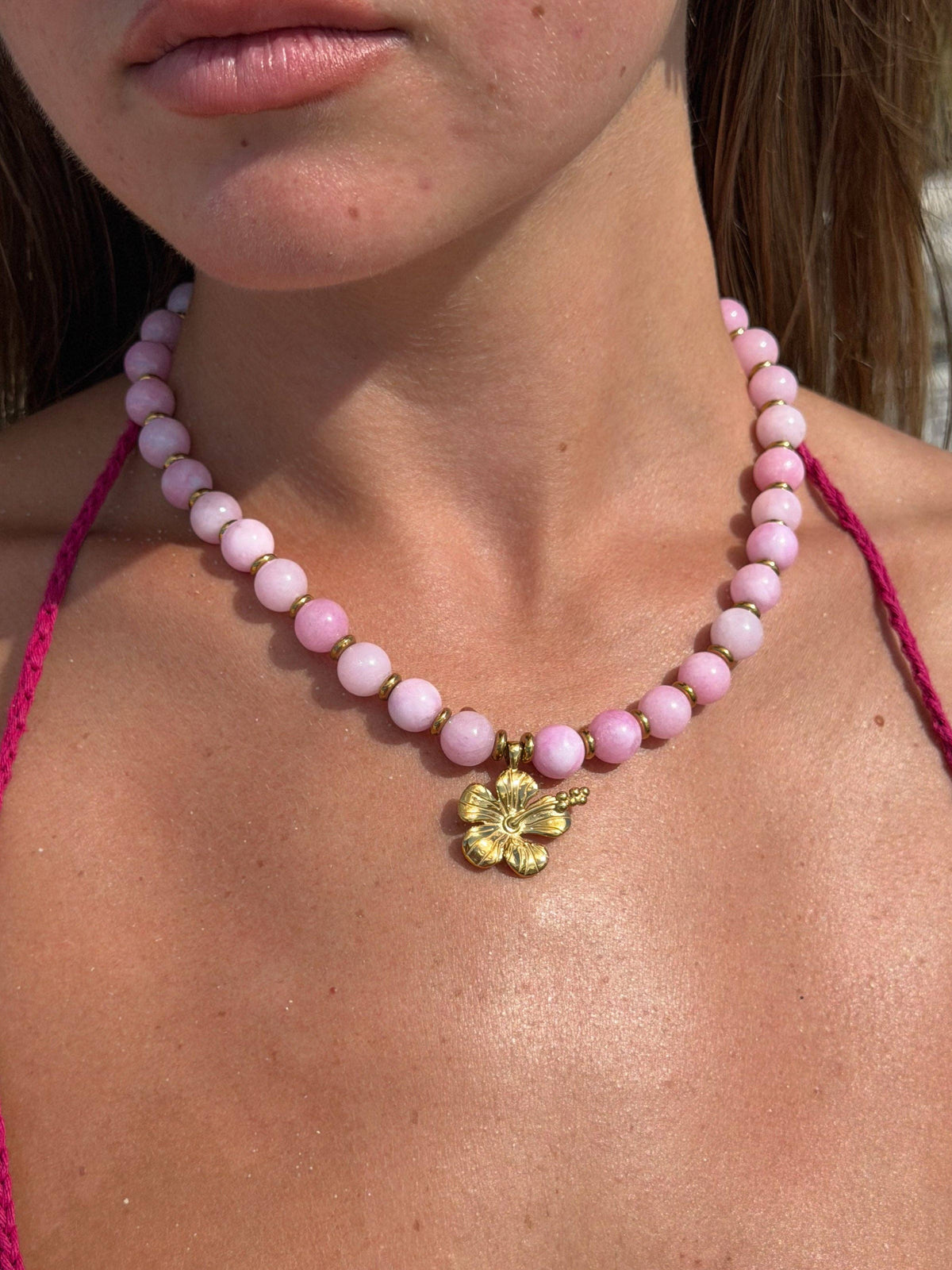Lola Beaded Necklace in 18k Gold