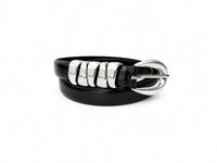 Molten Silver Loop Leather Belt