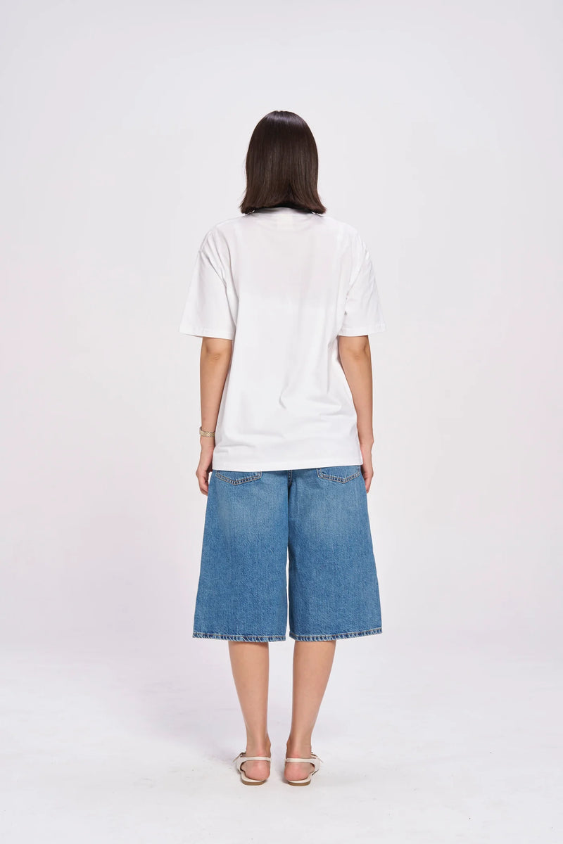 BE GOOD TO YOUR MOTHER Oversized Shirt White