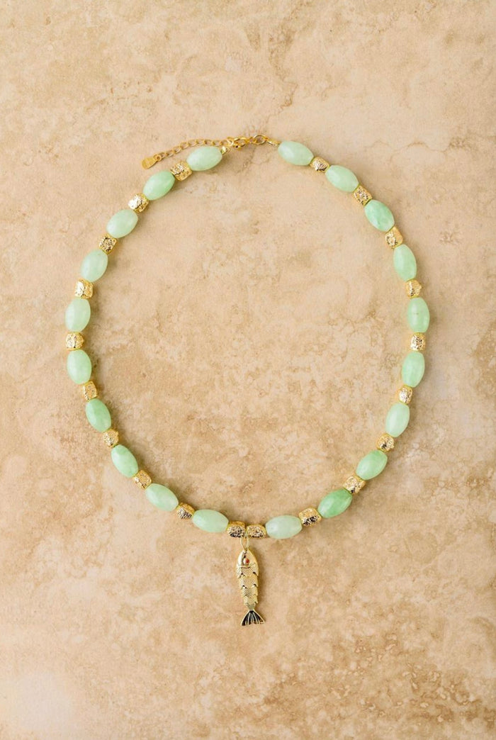 Goia Green Jade Necklace