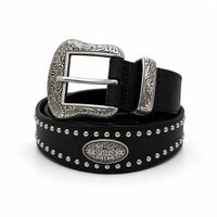 Studded Western Leather Belt