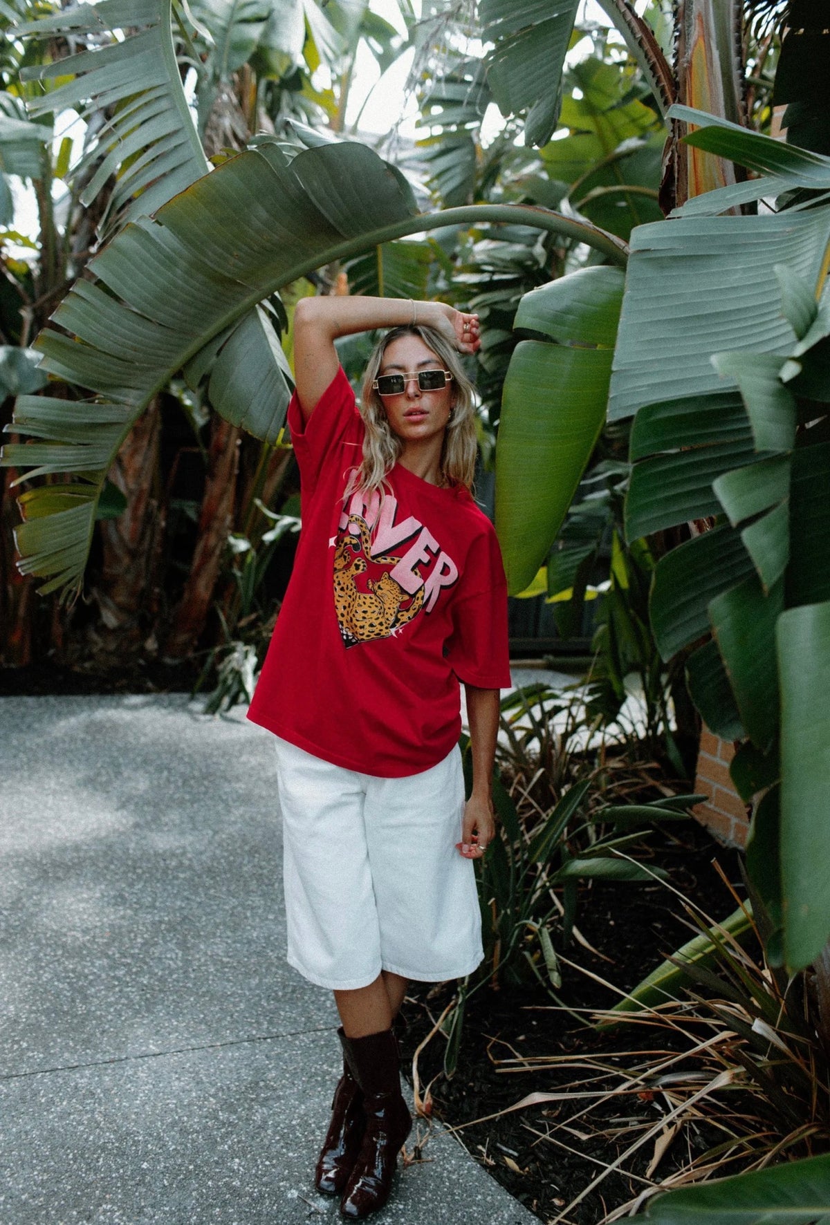 Lover Oversized Shirt Acid Wash Red