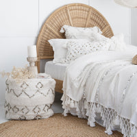 Harper Moroccan Wedding Throw – White