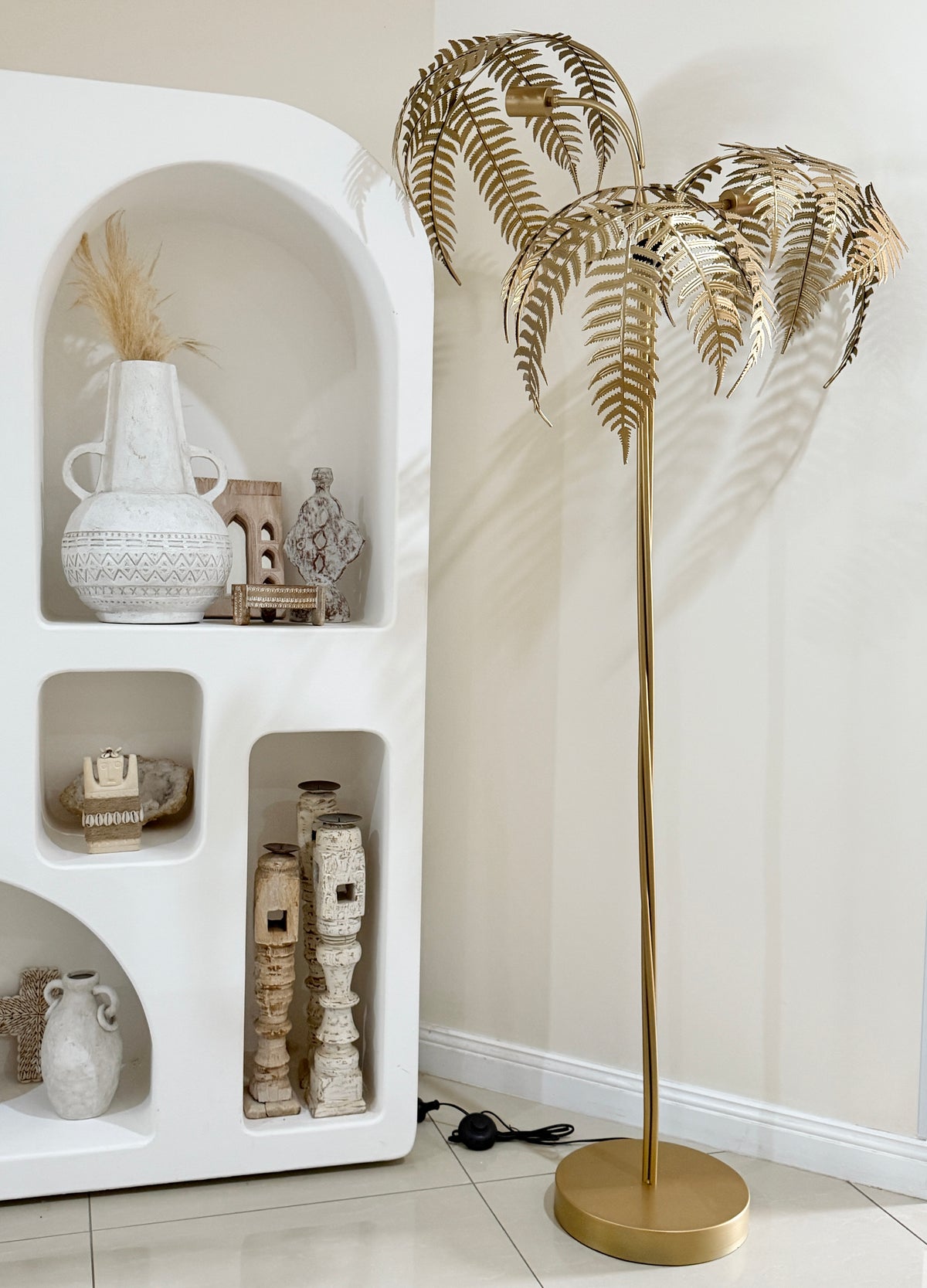 Metal Palm Floor Lamp