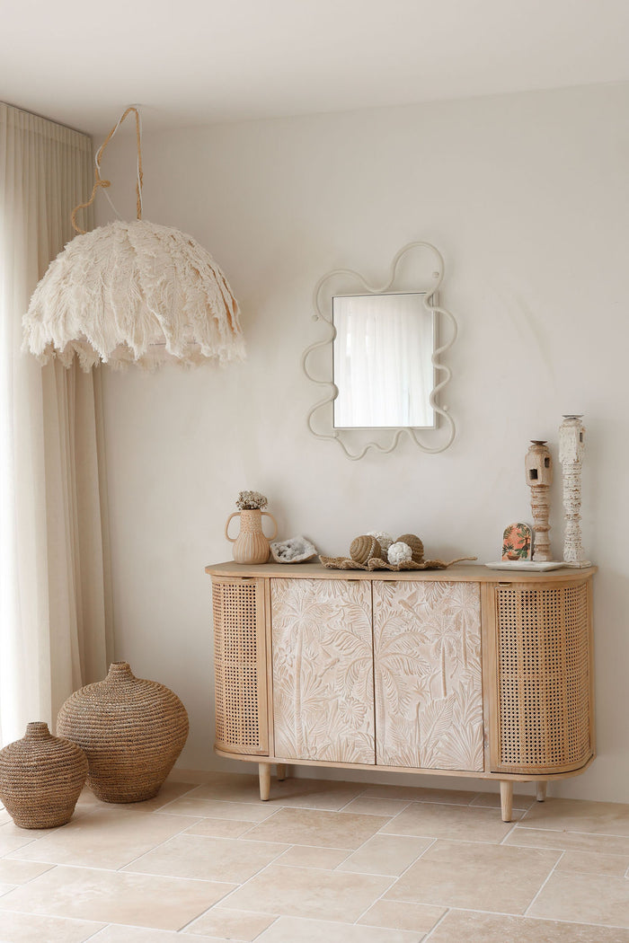 Buffet Les Palmas Carved Rattan & Wood