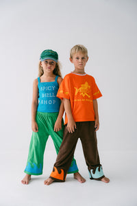 Spicy Dugong Kids Wavy Terry Pants Brown