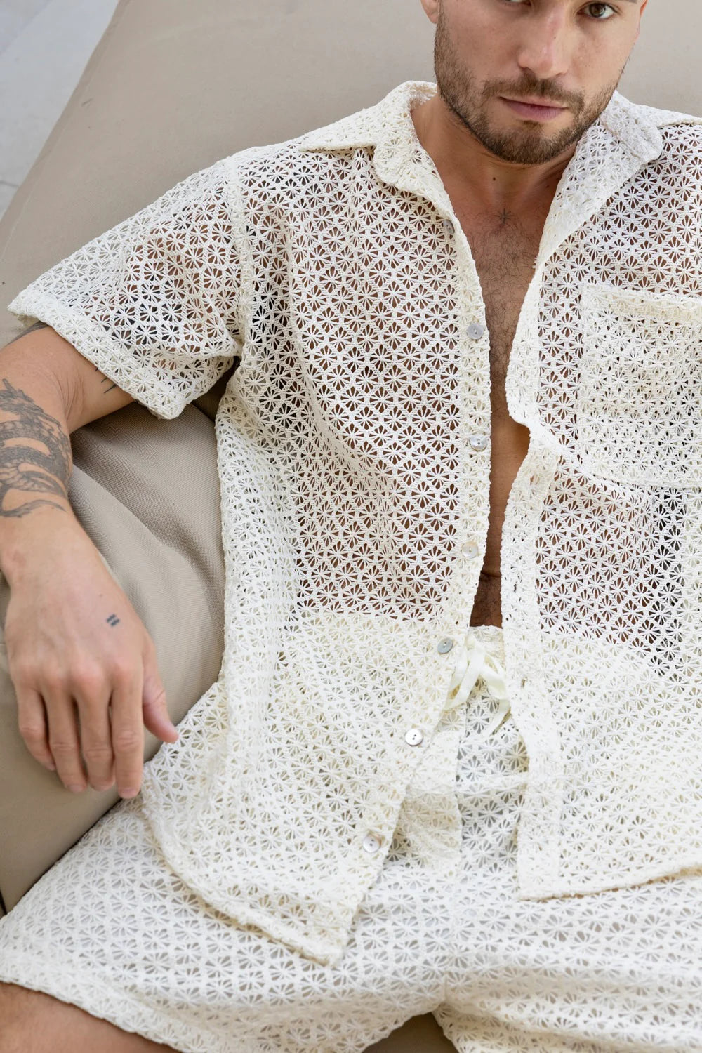 Men’s Shirt Crotchet Knit