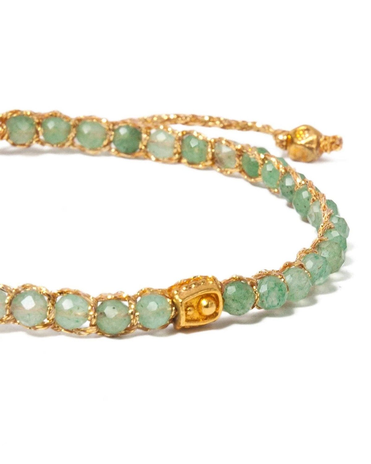 Green Jade Crystal Bracelet | Gold: 18K Gold