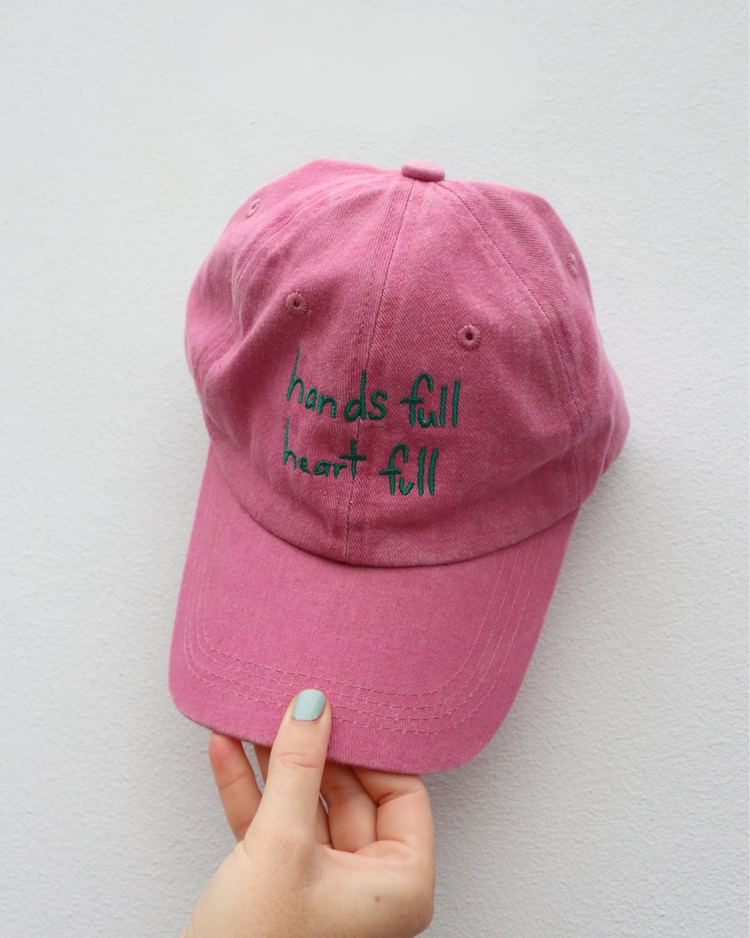 Heart Full Adults Cap: Watermelon w/ Lilac Design