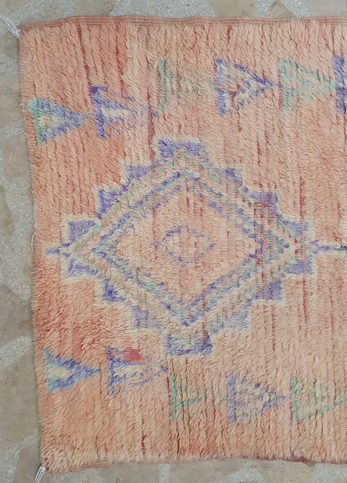 Moroccan Vintage Rug Runner  "Azteaka” 360 x 97