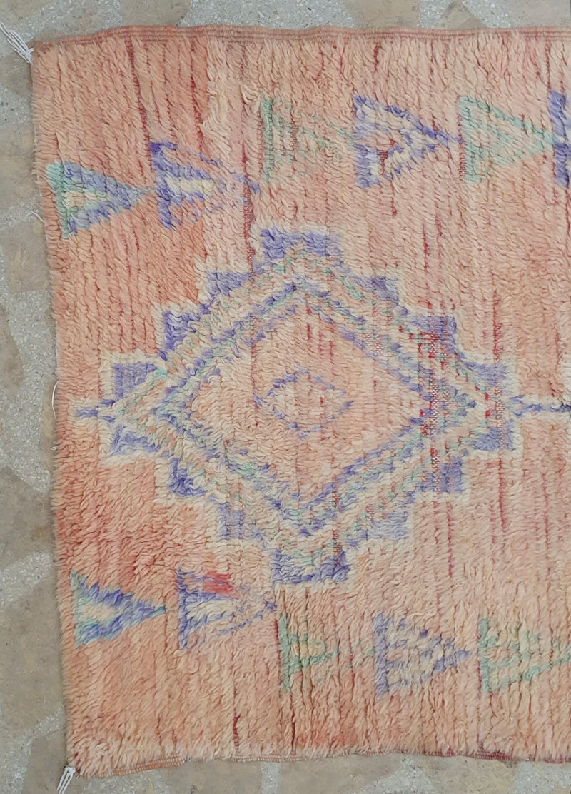 Moroccan Vintage Rug Runner  "Azteaka” 360 x 97