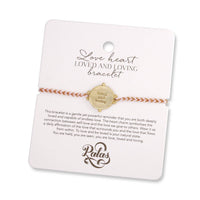 Love heart ‘loved and loving’ bracelet