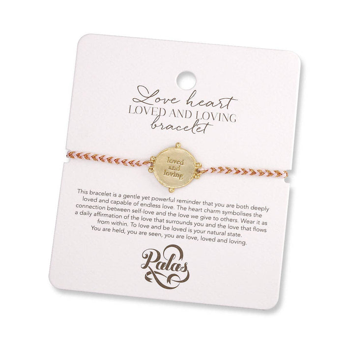 Love heart ‘loved and loving’ bracelet