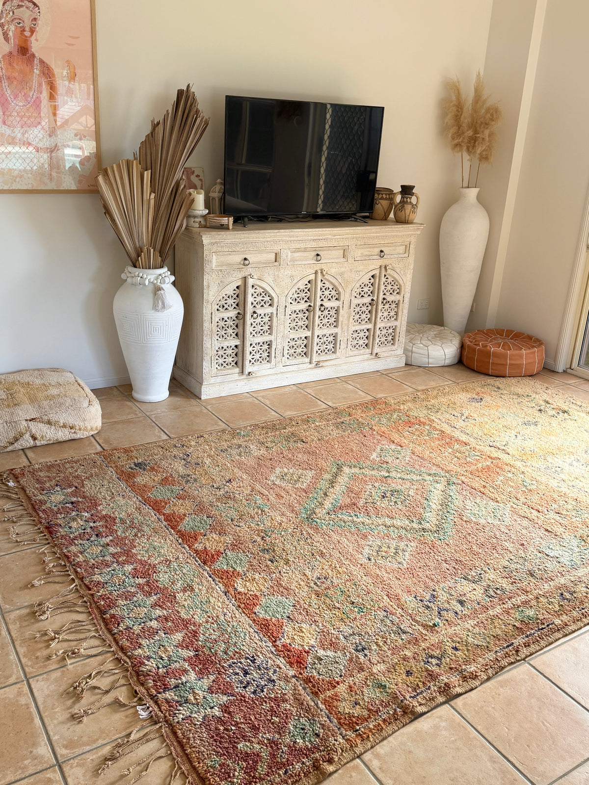 Moroccan Vintage Rug "Soul” 343 x 210