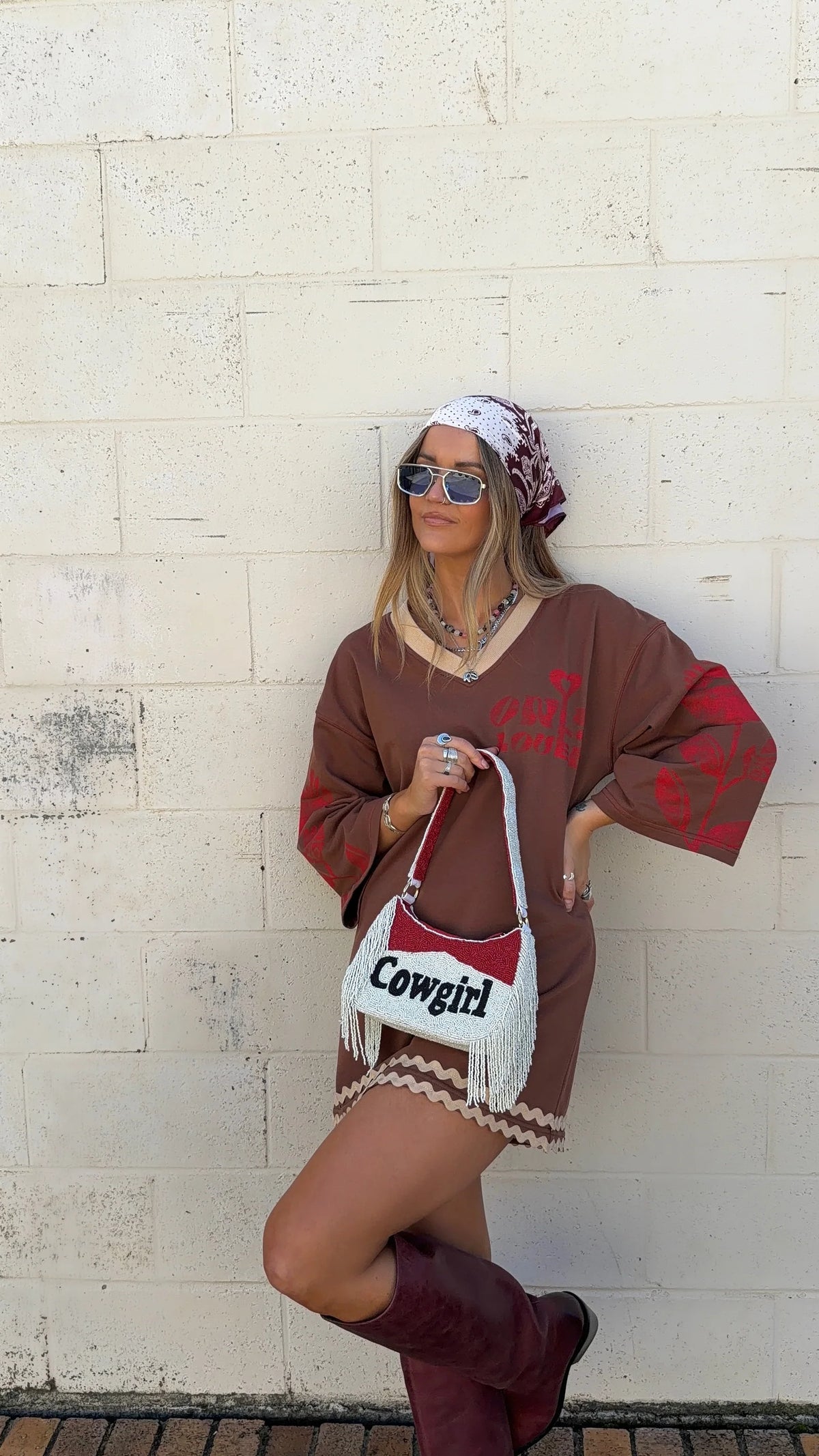 Cowgirl Tassel Beaded Bag