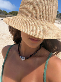 Coco Beaded Necklace: Silver
