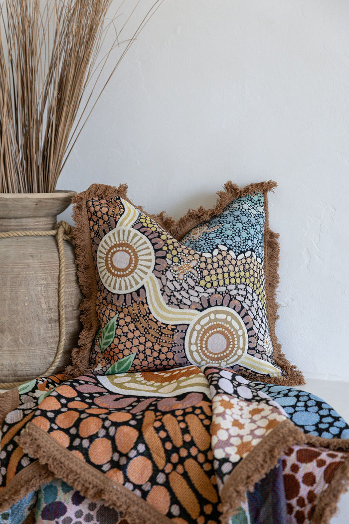 Buggeiri (Open Land) Cushion Cover