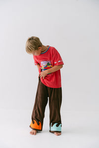 Spicy Dugong Kids Wavy Terry Pants Brown