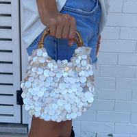 The Amalfi Pearl Bamboo Bag