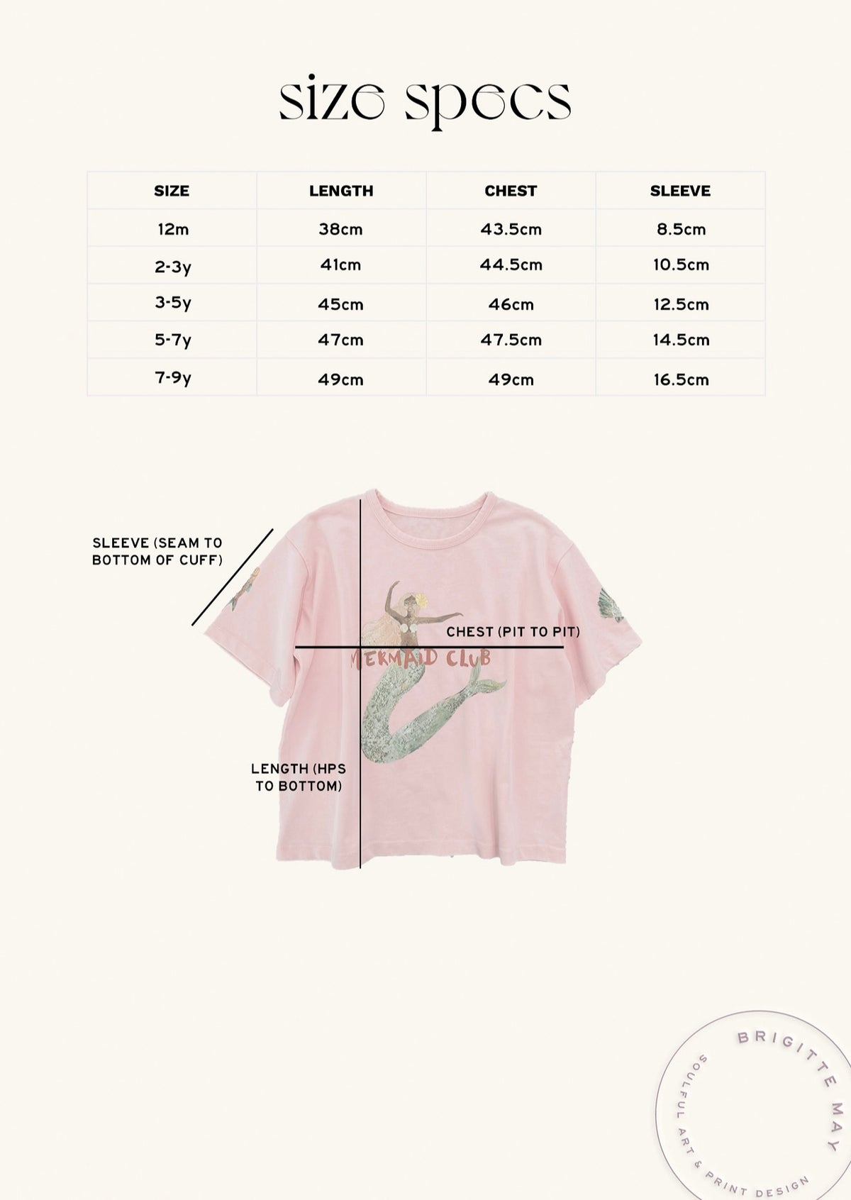 Mermaid Club Boxy Tee - Kids Pink