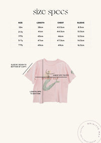 Mermaid Club Boxy Tee - Kids Pink