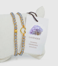 Kids Lavender Crystal Bracelet|Gold