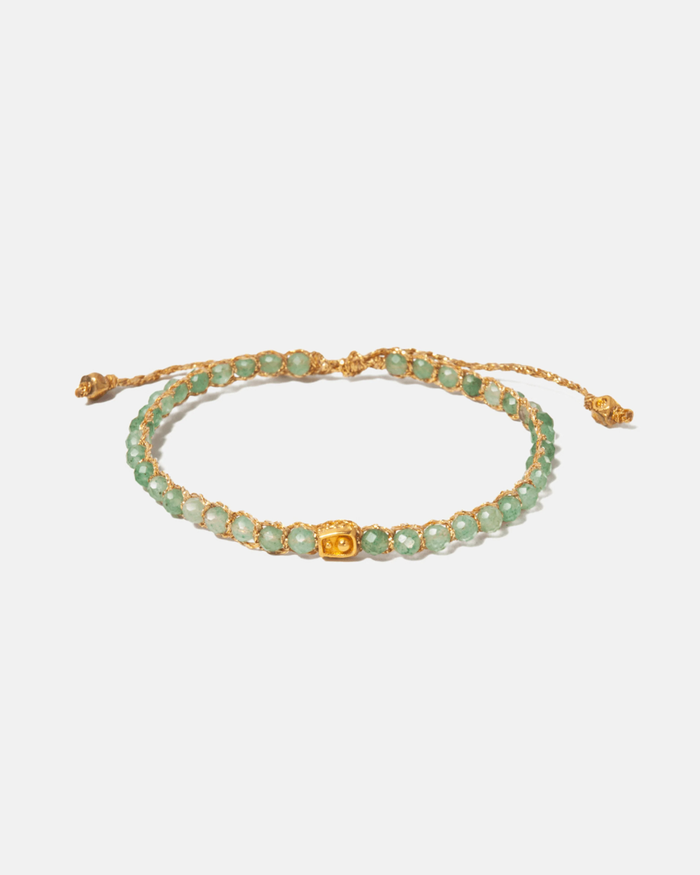 Green Jade Crystal Bracelet | Gold: 18K Gold