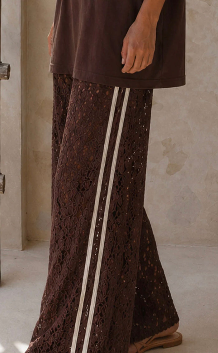 Sidewalk Lace Pants Brown