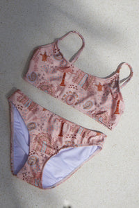 Salty Footprints Teens Swimwear - Two Piece Peach