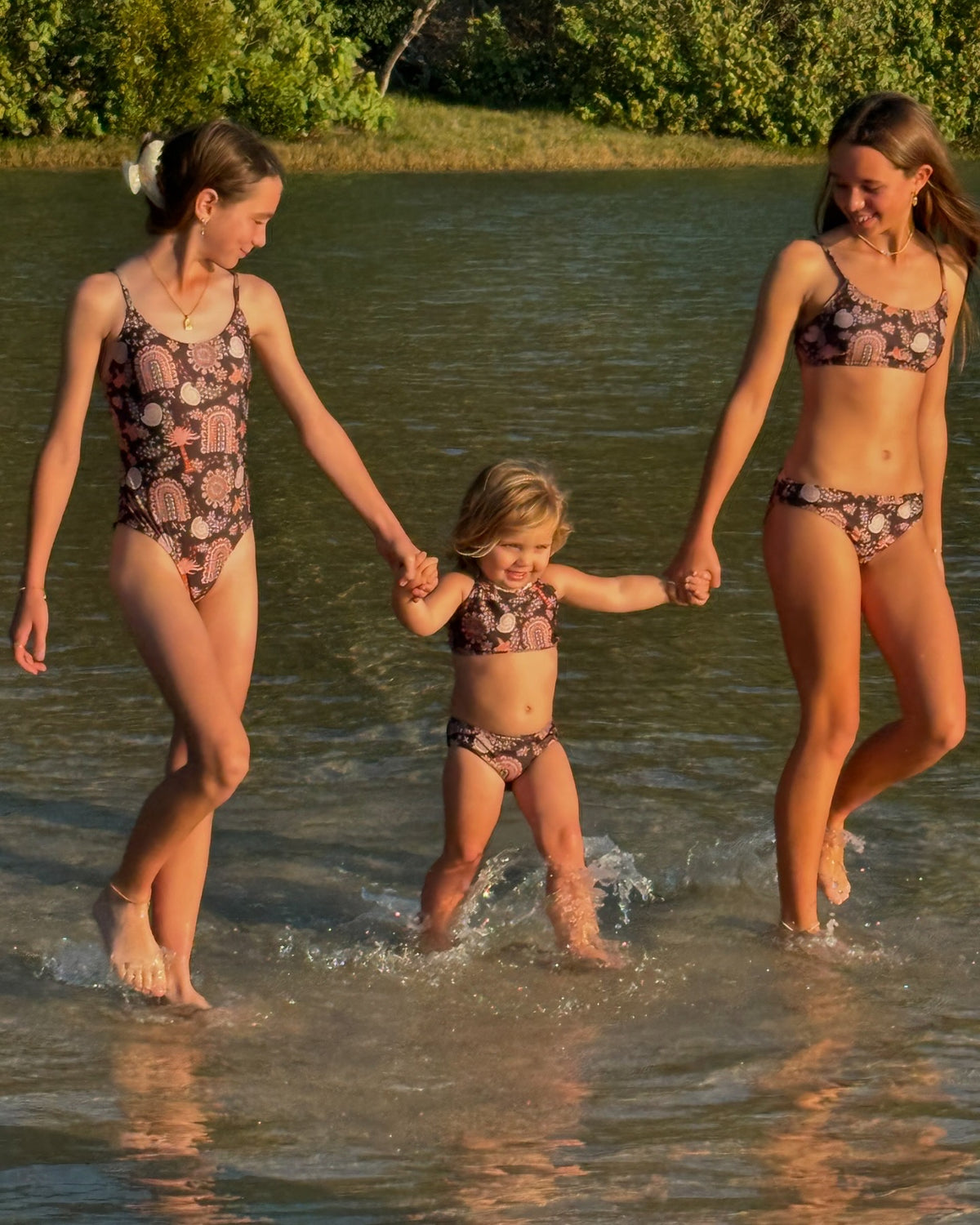 Salty Footprints Teens Swimwear - One Piece Chocolate