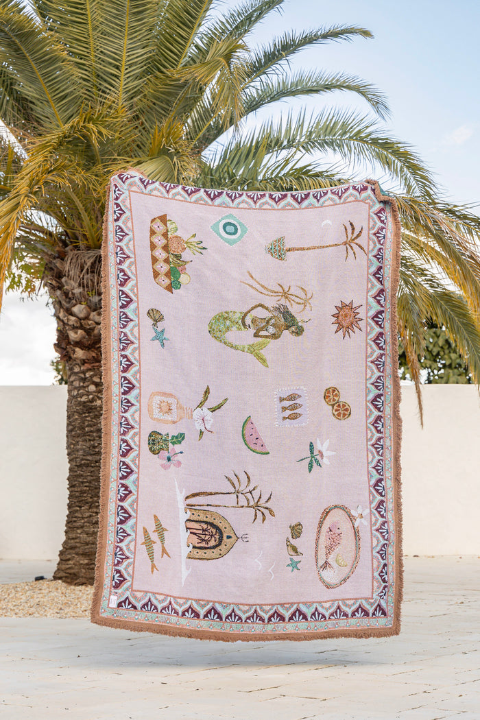 Sue Fantini Throw Sea Song Mermaid