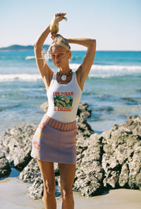 Knitted Hibiscus Skort Purple