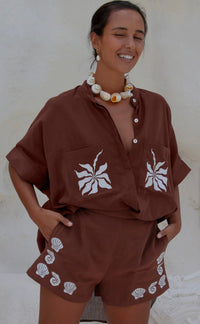 Elise Shorts Brown