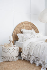 Harper Moroccan Wedding Throw – White