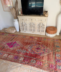 Moroccan Vintage Rug “Daisy” 382 x 191