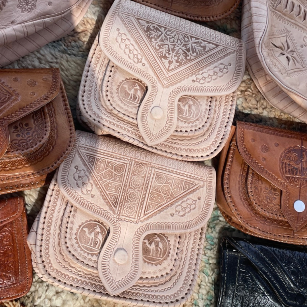 Moroccan top leather bags